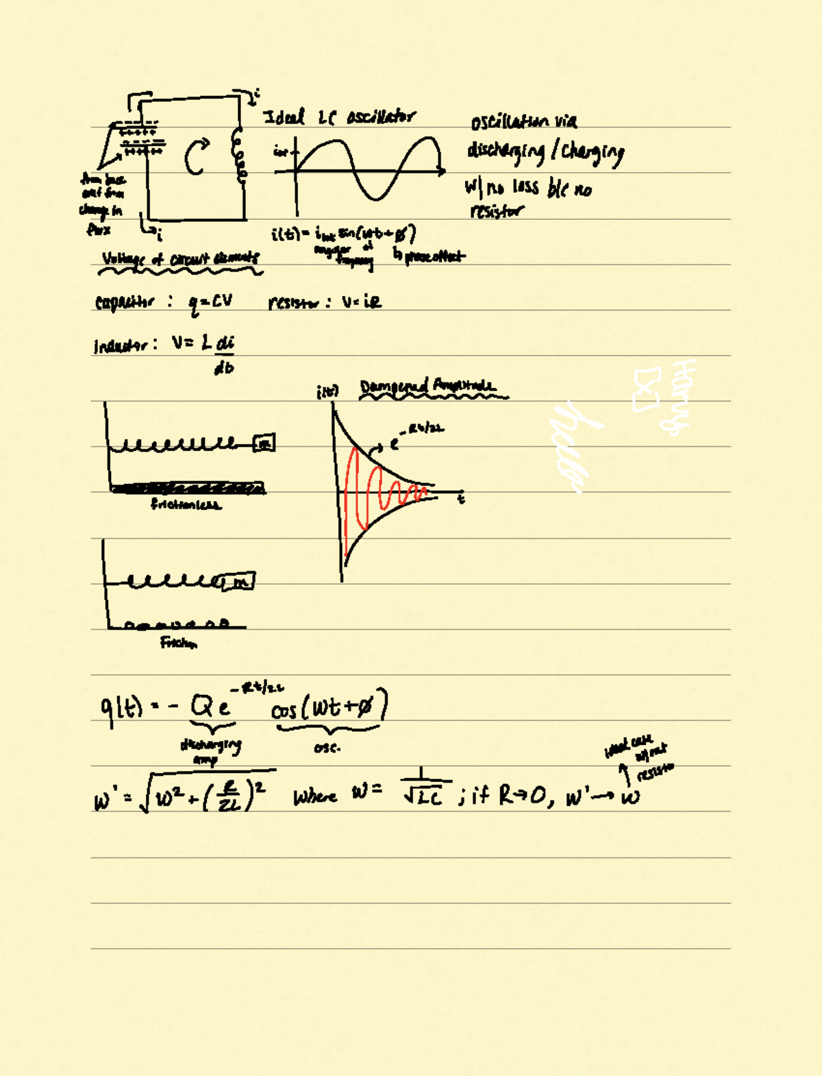 RLC Circuits 2 Elements of Physics II 50750132 oscillation via É
