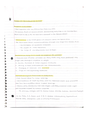 Biology 2 test 4 - These are the lecture notes for Dr. Tom Holder's ...