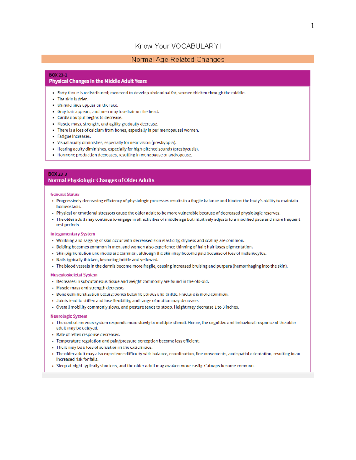 Final Exam Study Guide Dr Neese Spring 2023 - Know Your VOCABULARY ...