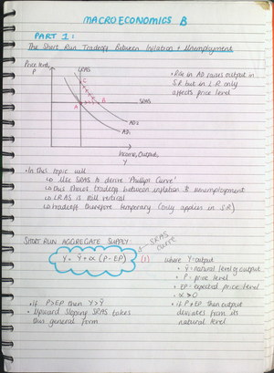 Aggregate Supply And The Short-Run Tradeoff Between Inflation And ...