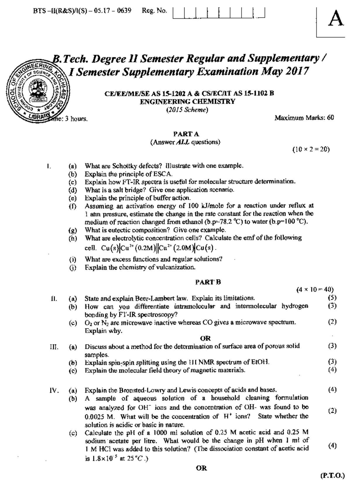Engineering Chemistry 2017 May (2015 Ad) - Btech Mechanical engineering ...