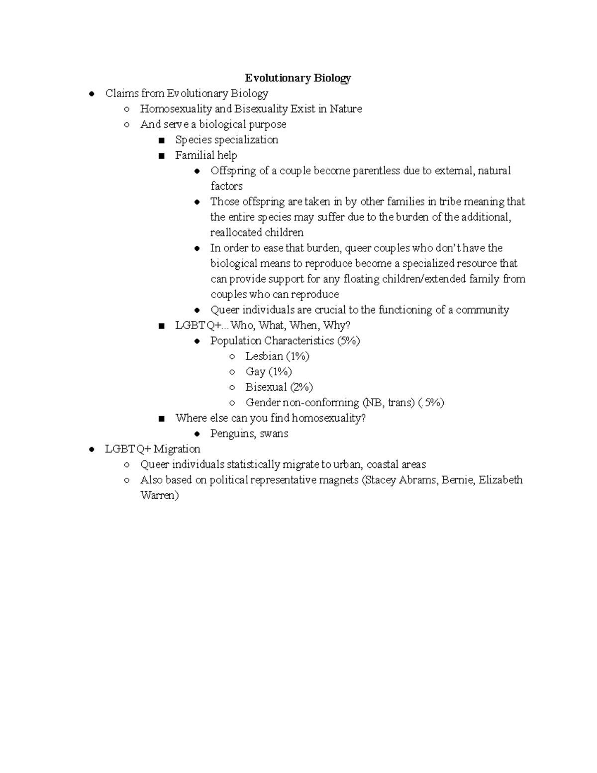 Evolutionary Biology - Lecture Notes from Professor Scott ...
