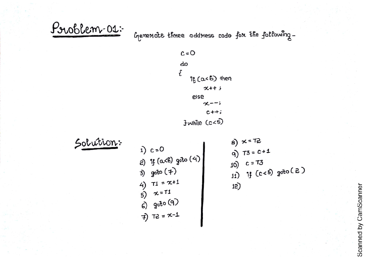 Problems on Three Address Code Directed Acyclic Graphs Basic Blocks and ...