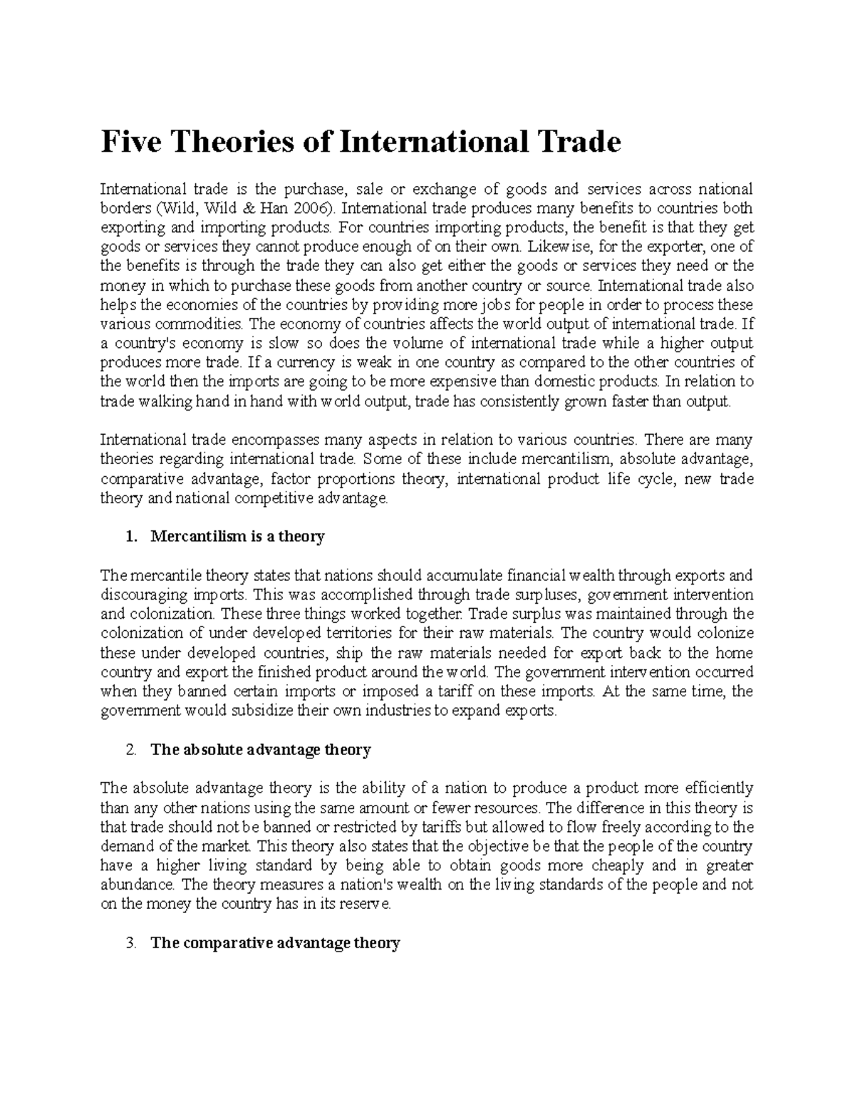 five-theories-of-international-trade-five-theories-of-international