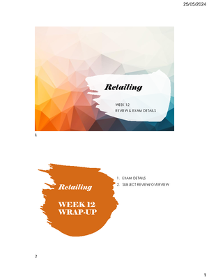 Group Project 2024 Marking Guide Presentation - MKTG30006: Retailing ...
