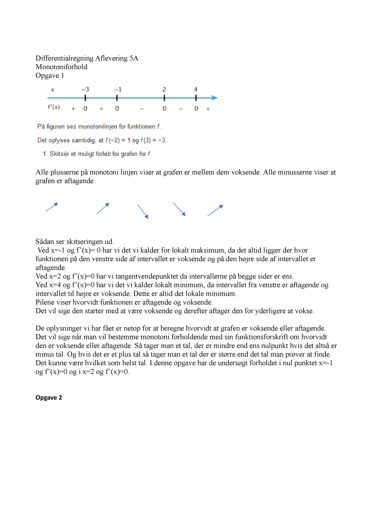 Differentialregning Og Prøv. Aflevering For Matb - Differentialregning ...