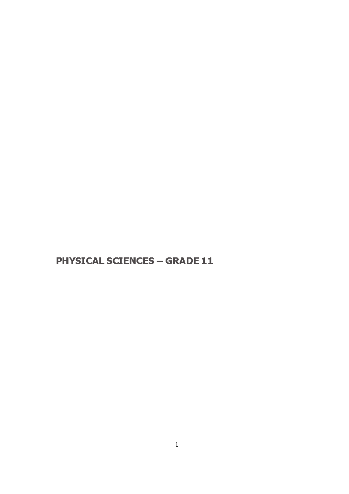 Physical Sciences Grade 11 Notes - PHYSICAL SCIENCES – GRADE ATOMIC ...