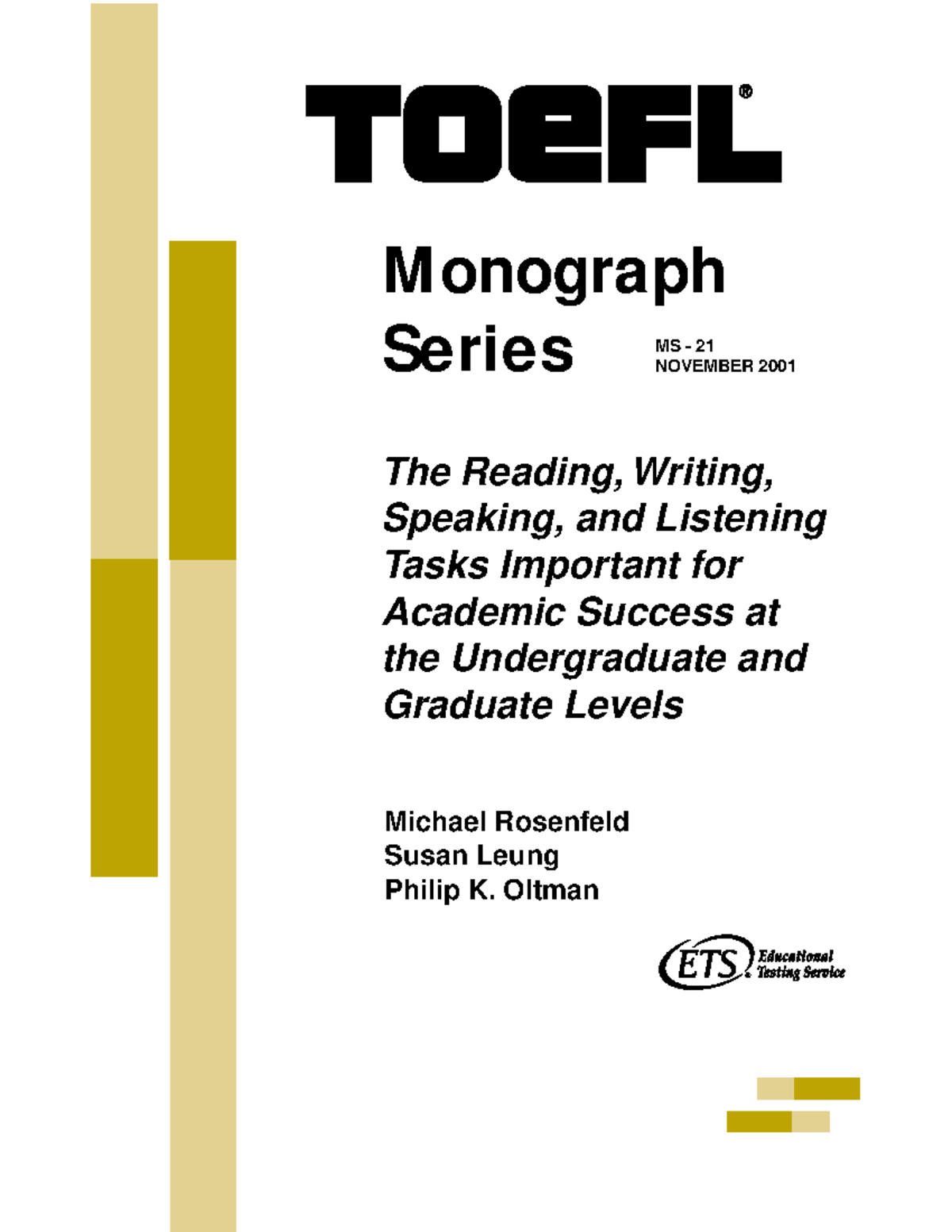 Ielts Paper 02 - Technical English NOTES - Monograph Series The Reading ...