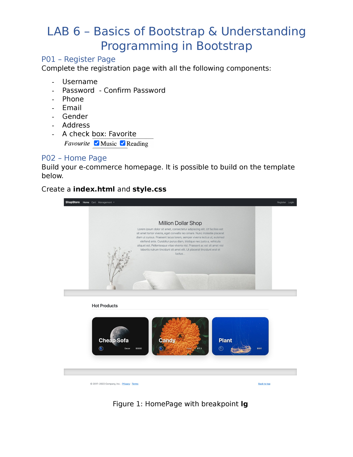 LAB 6 Bootstrap 5 - LAB 6 – Basics Of Bootstrap & Understanding ...