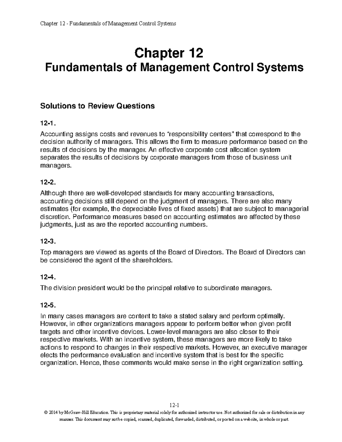 SMChap 012 - Fundamental of cost accounting solution manual CH 11 ...