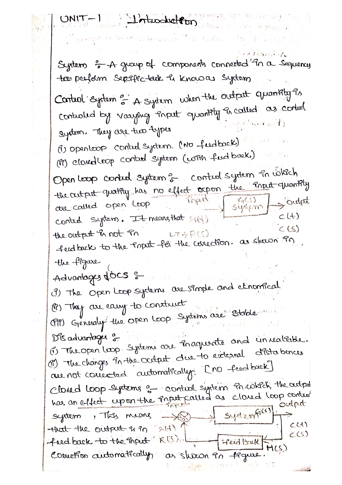 Control system - Electronics & Communication ENgineering - Studocu