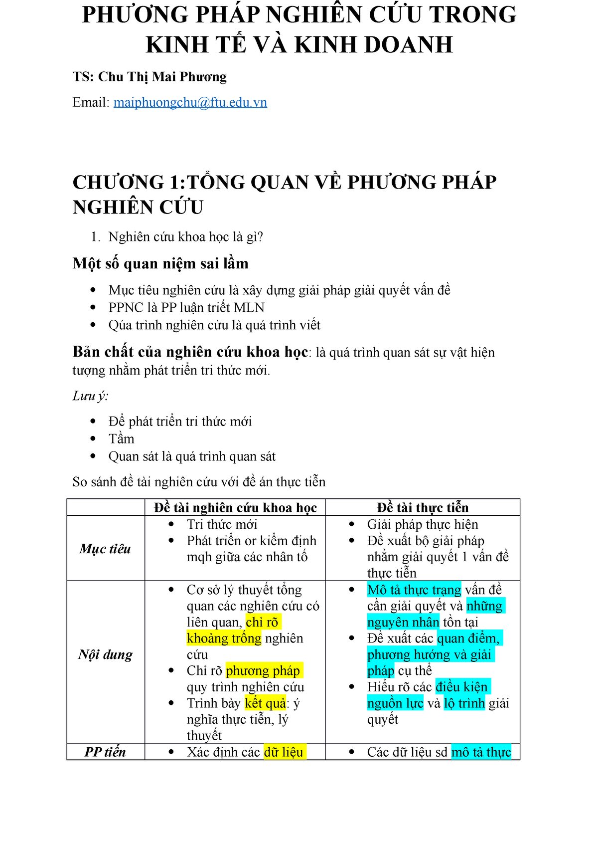 Tổng Quan Về Phương Pháp Nghiên Cứu