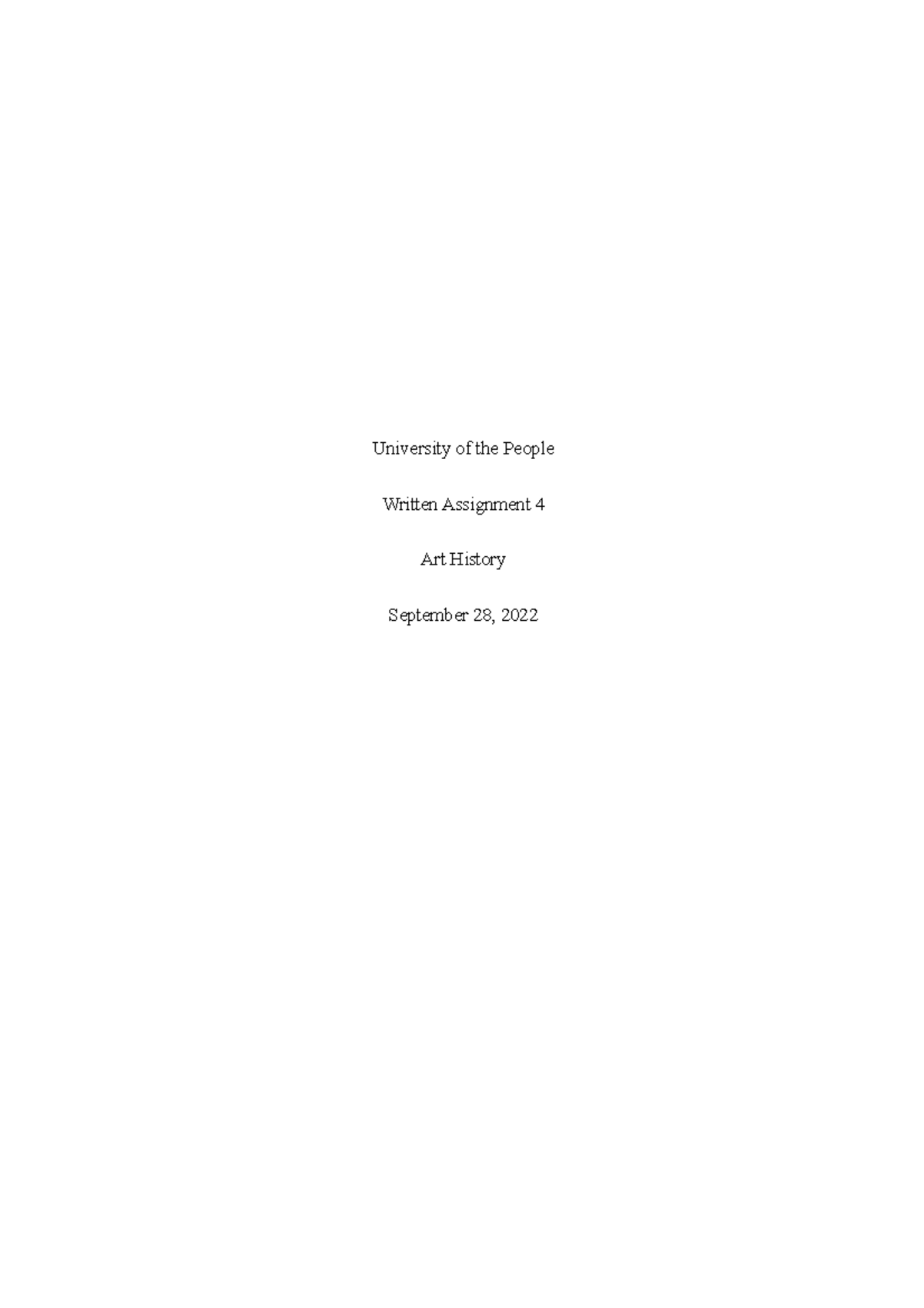 Written Assignement Unit 4 - University of the People Written ...