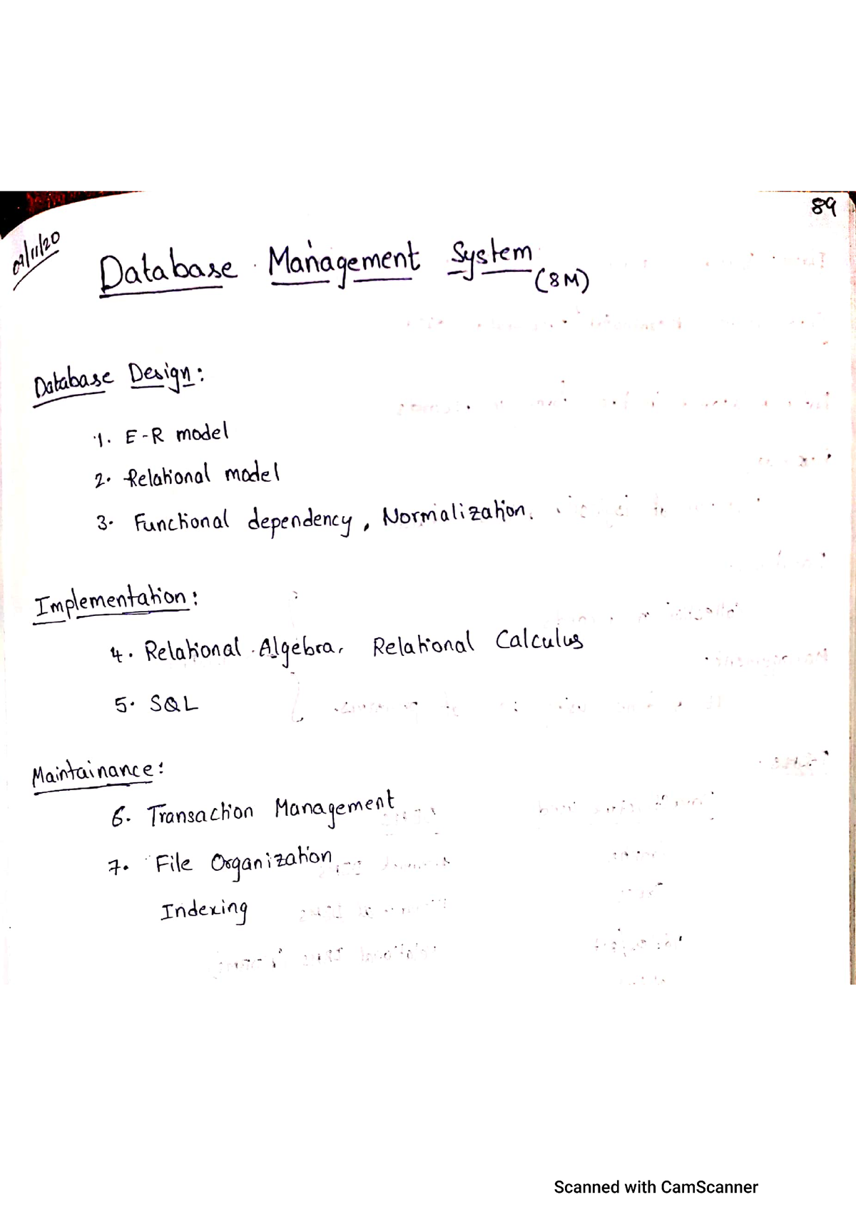 DBMS Notes - Btech - Studocu