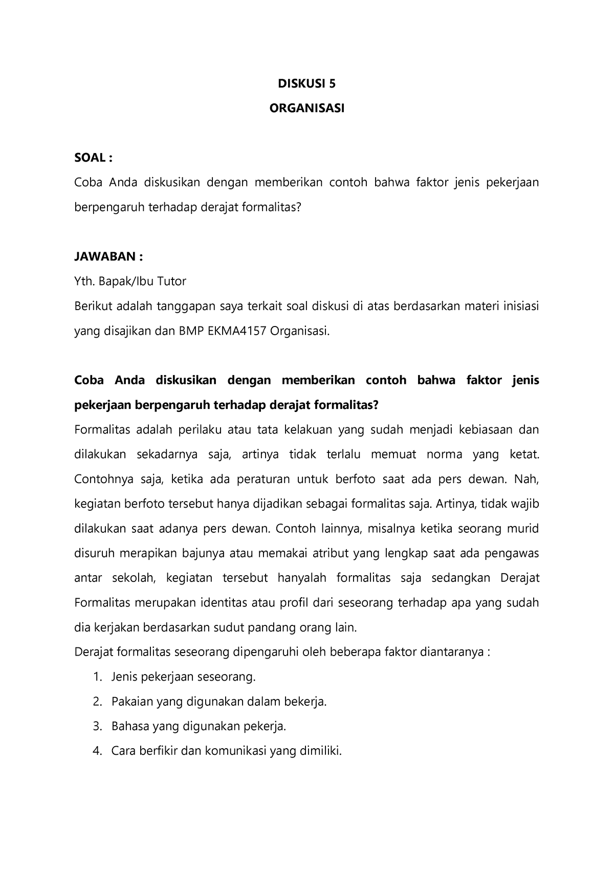 Diskusi 5 Organisasi Pdf - DISKUSI 5 ORGANISASI SOAL : Coba Anda ...