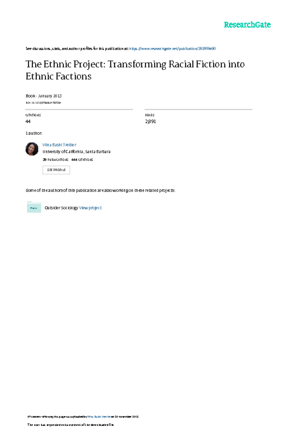Ethnic Project Chapter 1 - See discussions, stats, and author profiles ...