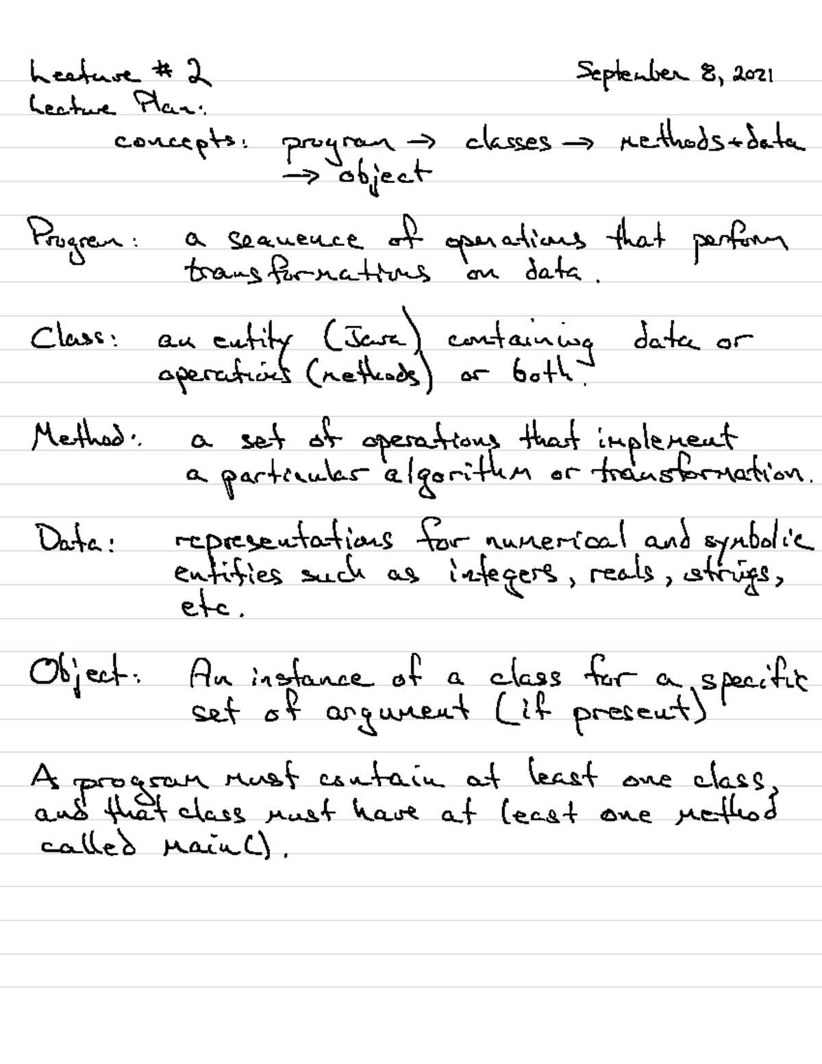Lecture 02-ISD Fall 2021 - Lecture # 2 September 8, Lecture Plan ...