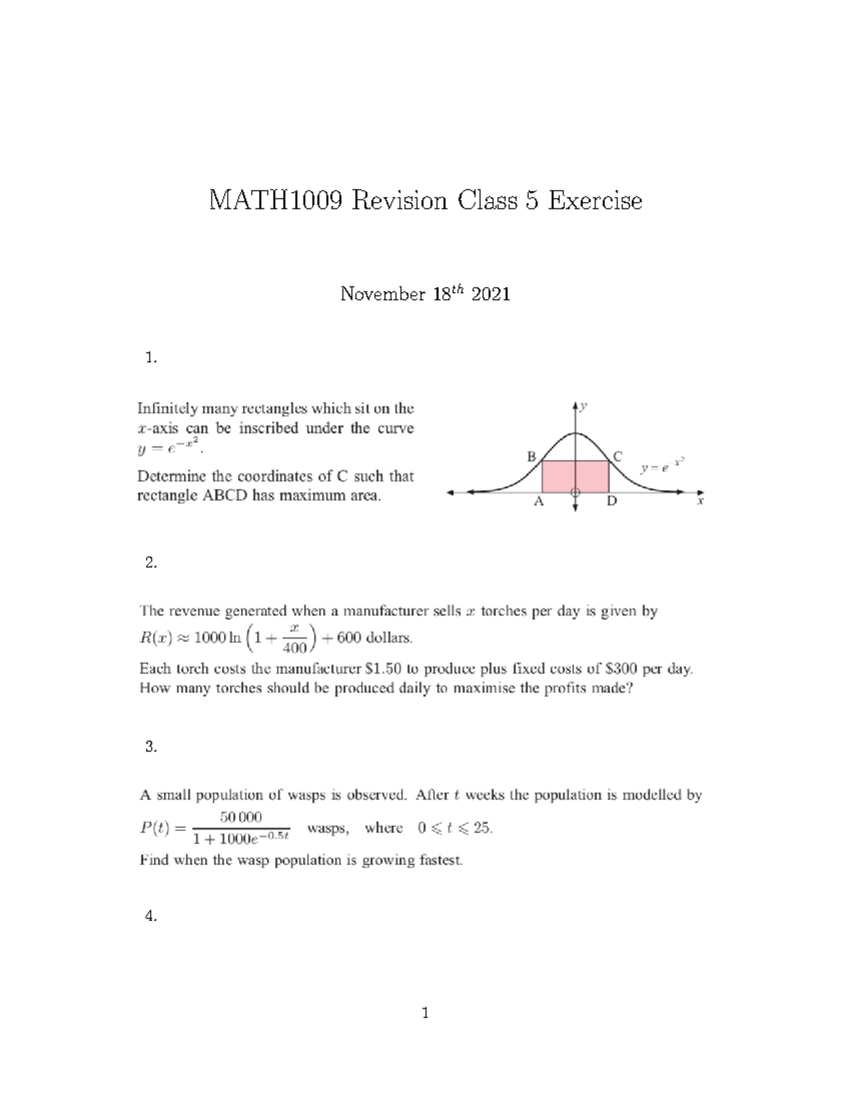 MATH1009 Revision 5 Exercise v2 e0e2dac2c6b6d91a0adda70466 aab7ac ...
