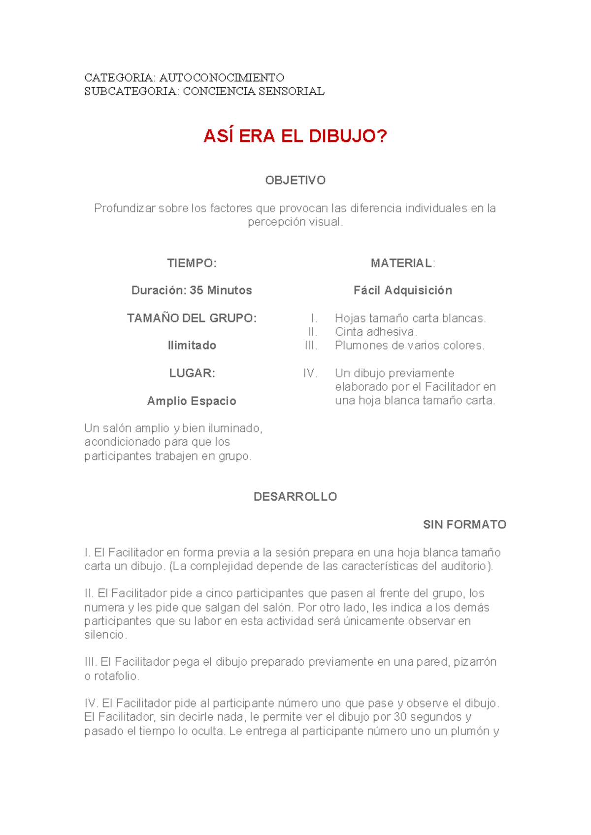Dinamicas DE Autoconocimiento Grupo GEZA 2 - CATEGORIA ...