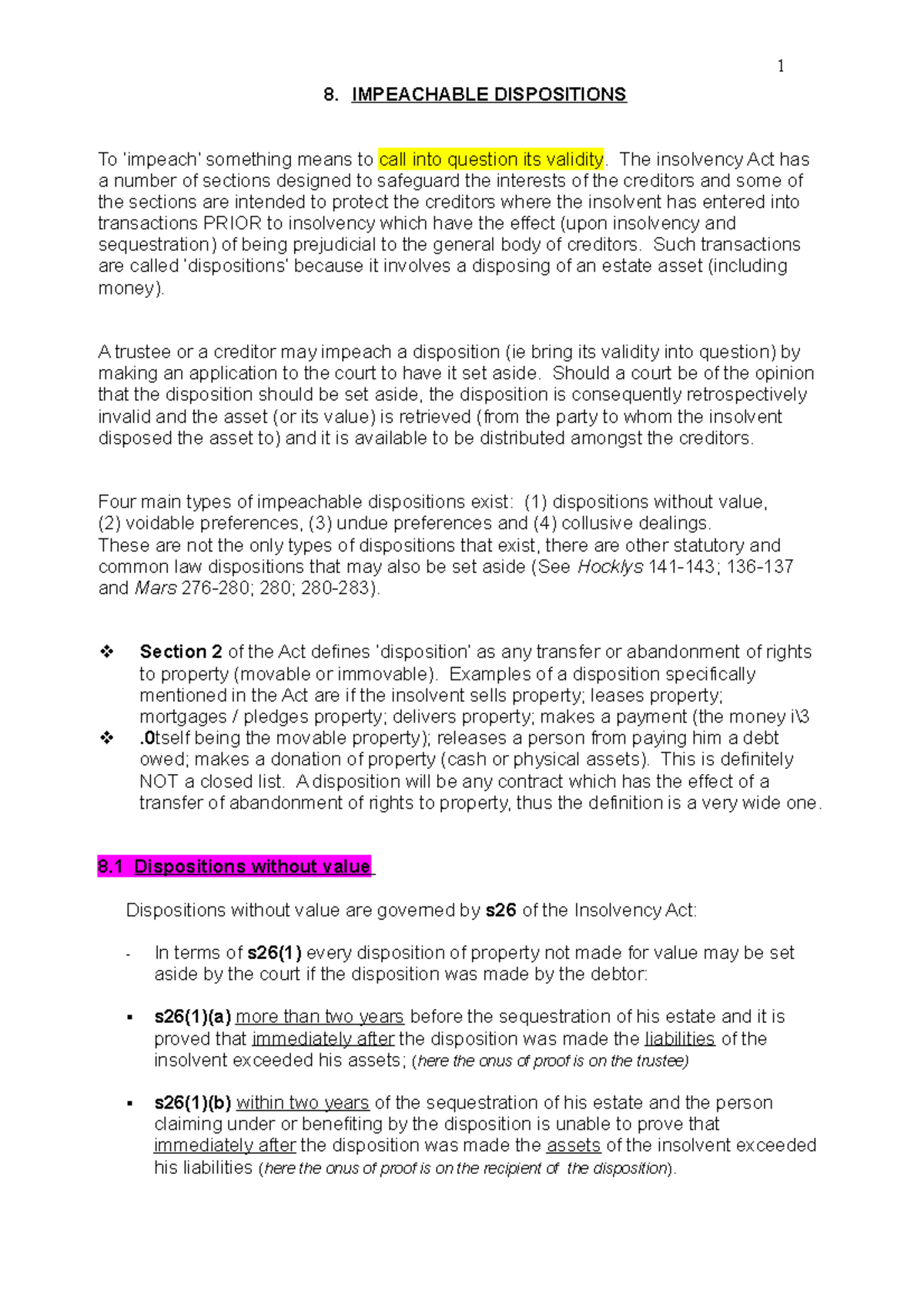 8-lecture-notes-8-impeachable-dispositions-to-impeach-something