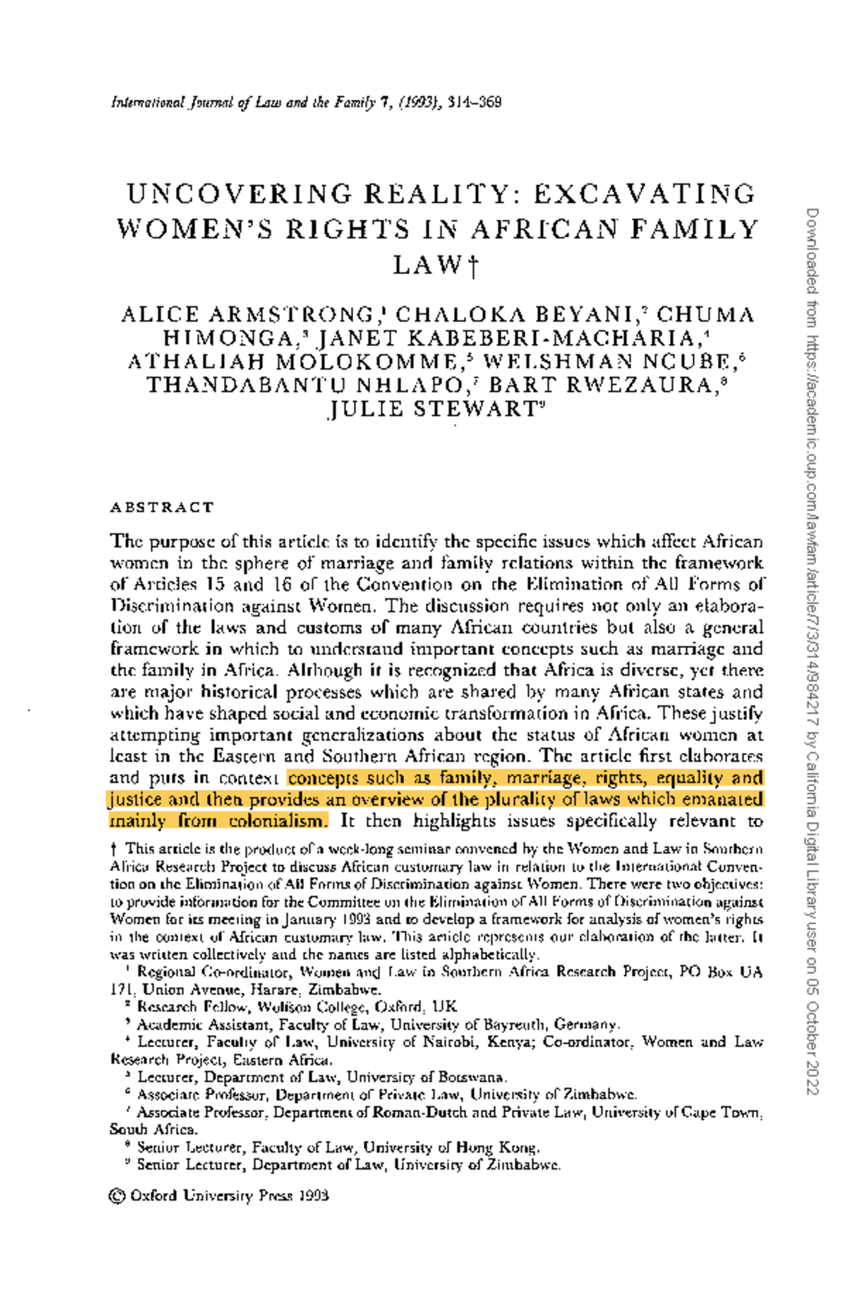 Uncovering Reality Armstrong et al - International Journal of Law and ...