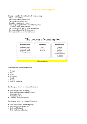 Consumer revision - Studocu