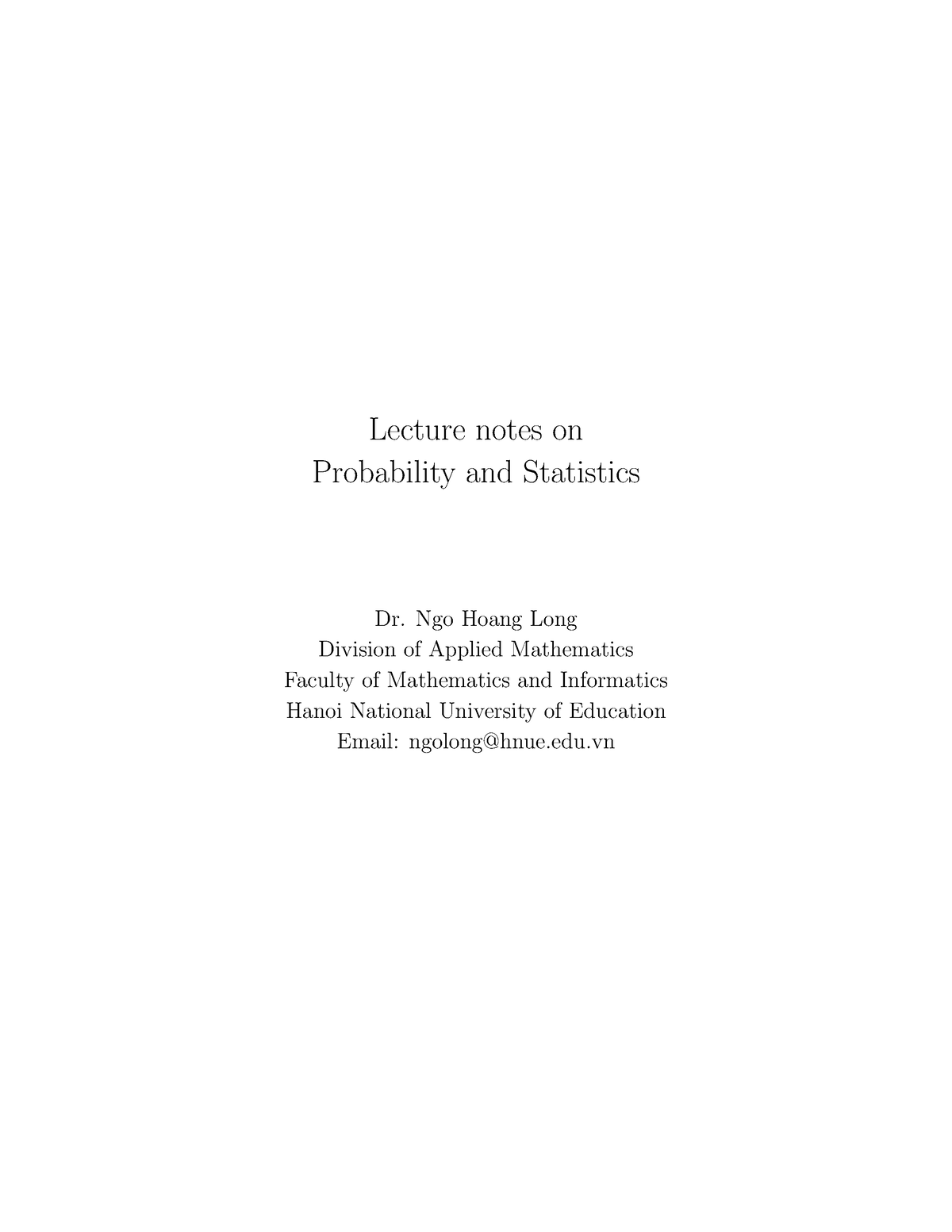 Probability - Lecture Notes 1-49 - Lecture Notes On Probability And ...