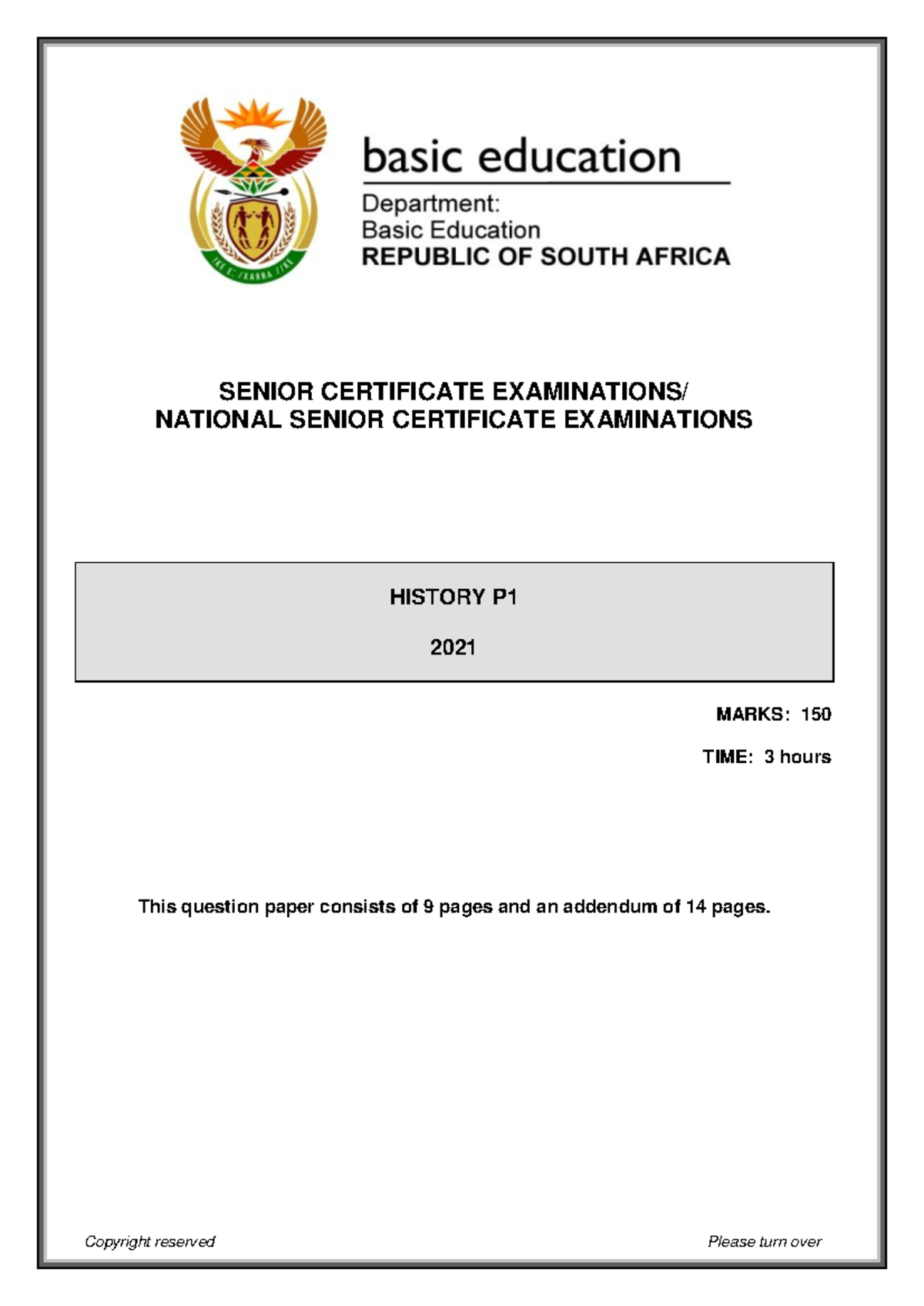 History P1 MayJune 2021 Eng SENIOR CERTIFICATE EXAMINATIONS