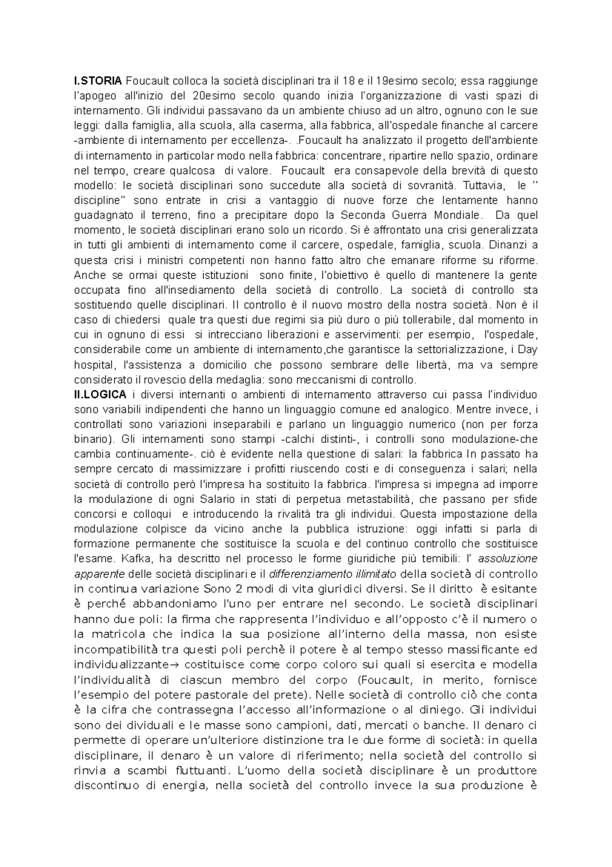 Postscript on the societies of control Deluze I Foucault colloca la