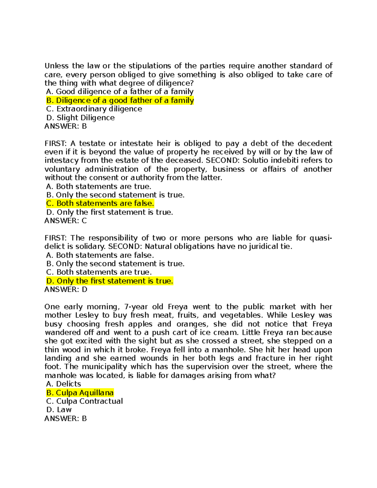 practice exam 2 Unless the law or the stipulations of the parties