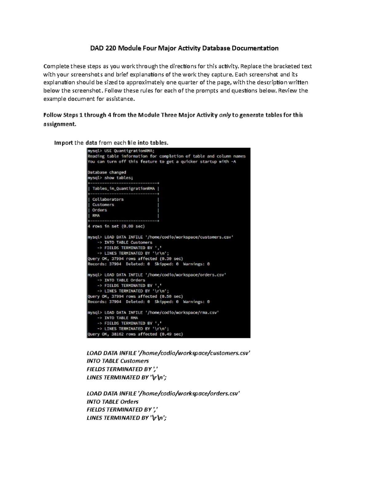 Dad 220 Module 4 Major Activity: Avoid These Mistakes - bva3bsn