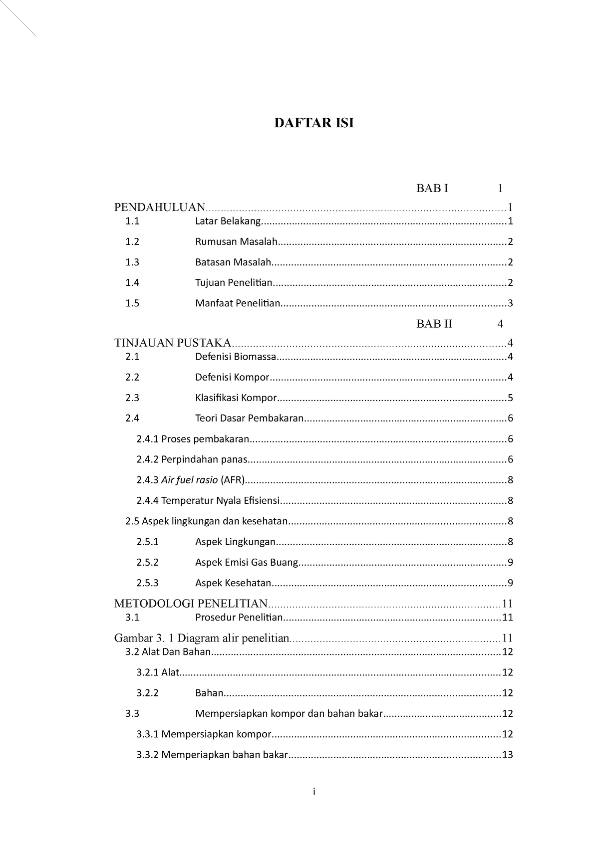 BAB I - DAFTAR ISI - BAB I - Studocu