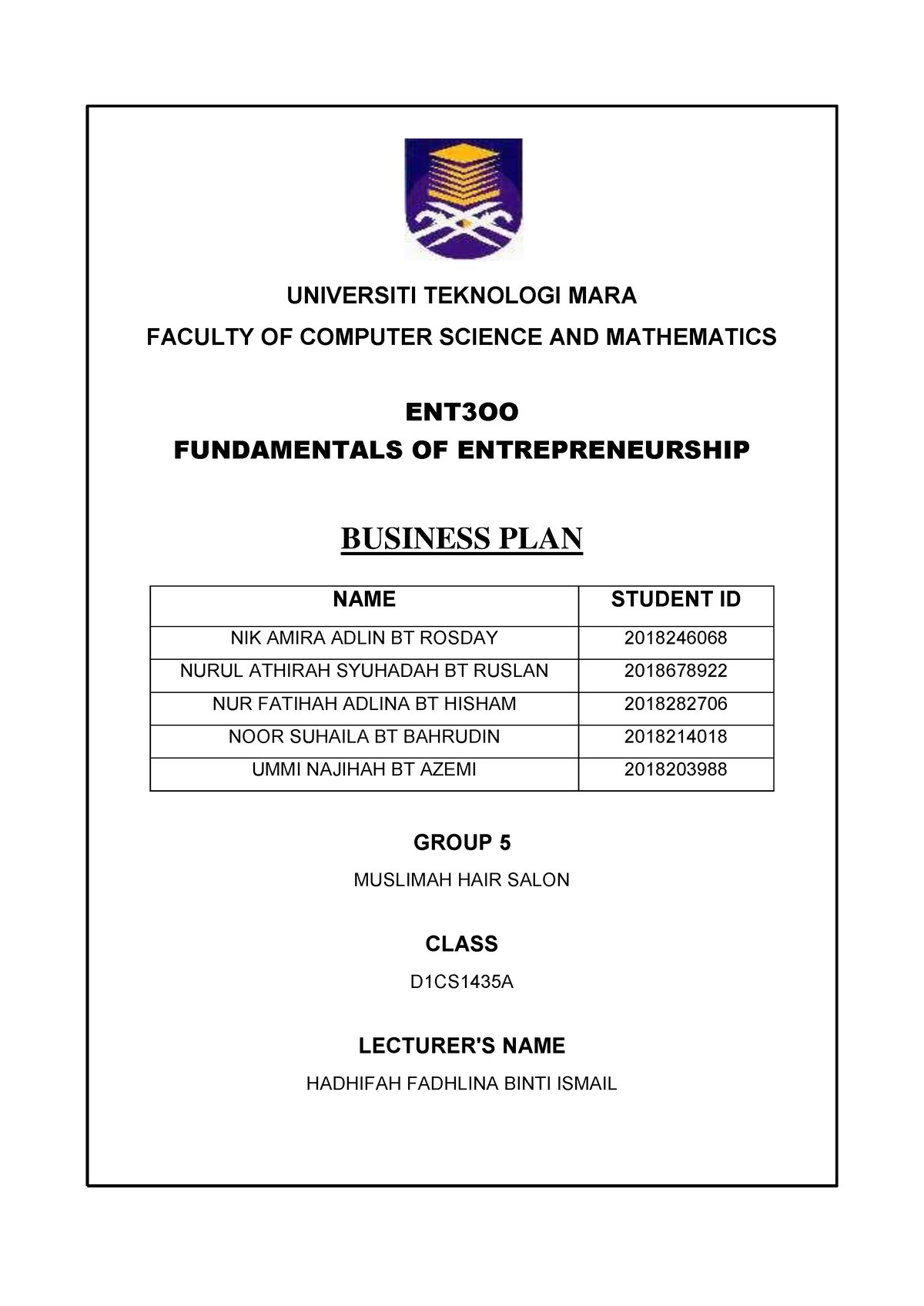 computer science business plan pdf