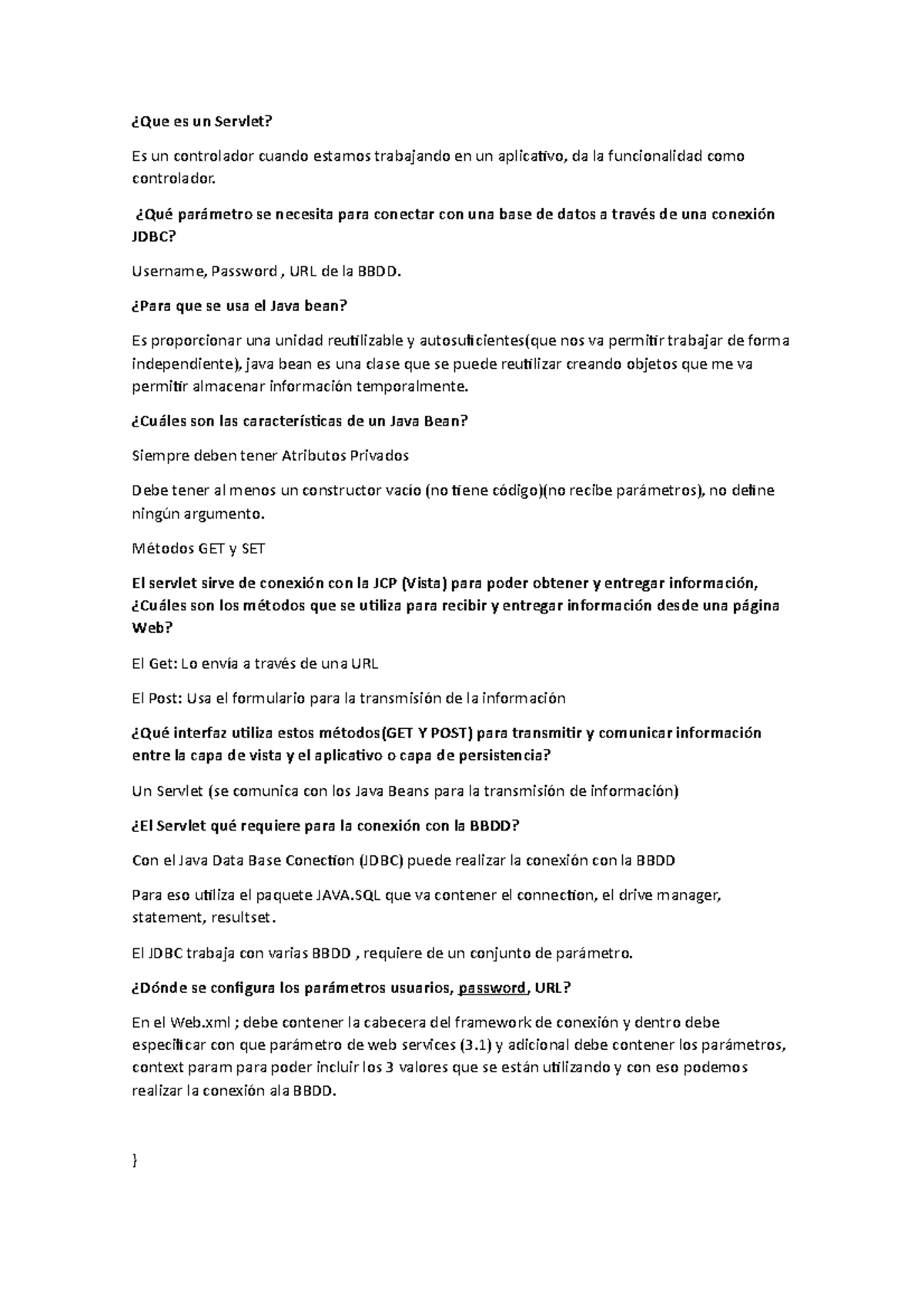Que es un Servlet y practicas - Ingenieria de Procesos de Software