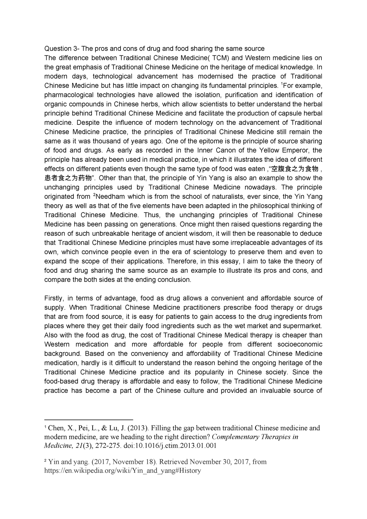 Реферат: Chinese Medicine Essay Research Paper Chinese MedicineTraditional