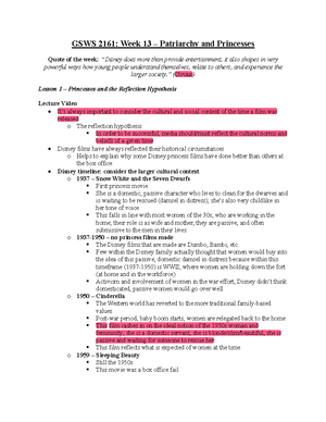 GSWS 2161 Lecture Notes - GSWS 2161 LECTURE NOTES Week 1 Lesson 1 ...