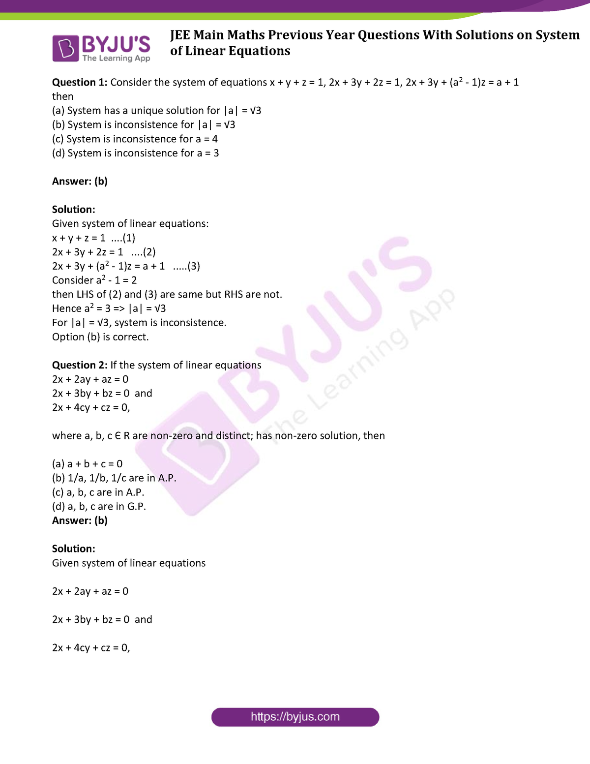 jee-main-maths-previous-year-questions-with-solutions-on-system-of