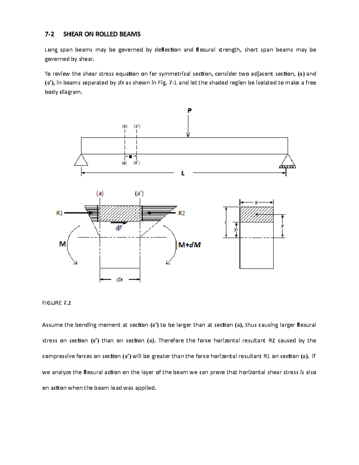 STEEL DESIGN 7 Rolled Beams - 7-2 SHEAR ON ROLLED BEAMS Long span beams ...