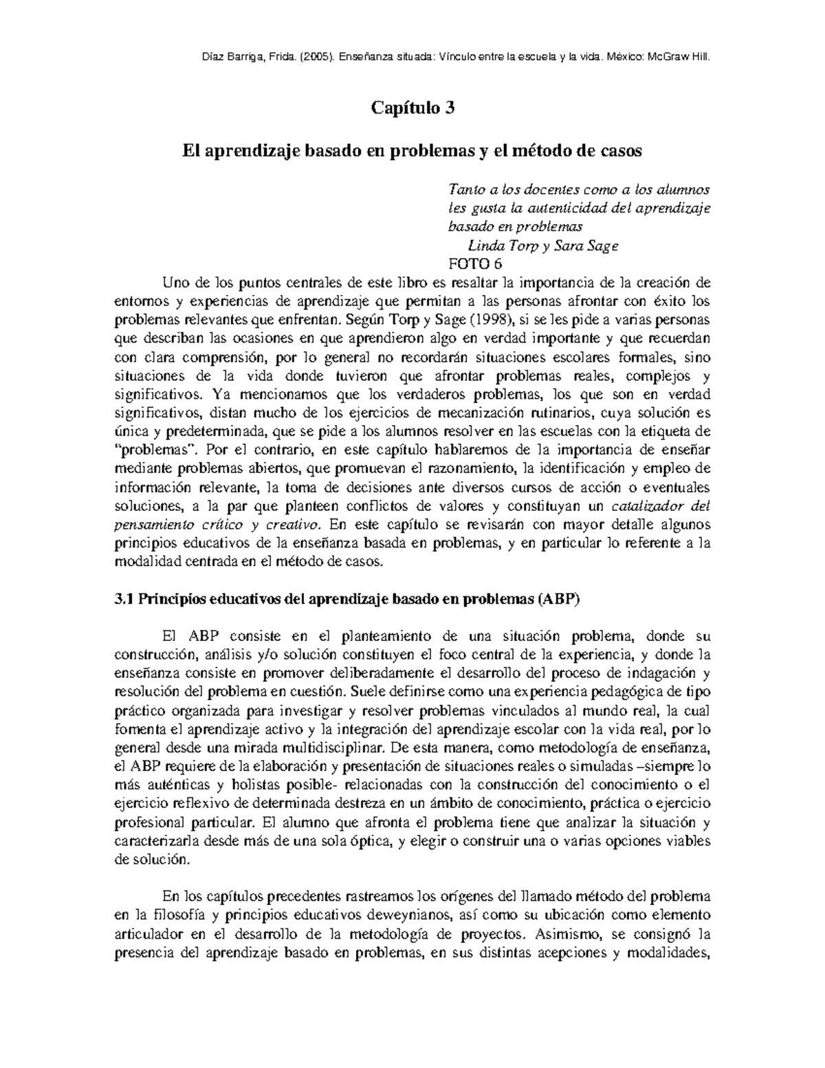 El Aprendizaje Basado En Problemas Y El Metodo De Casos Pag Cap Tulo El