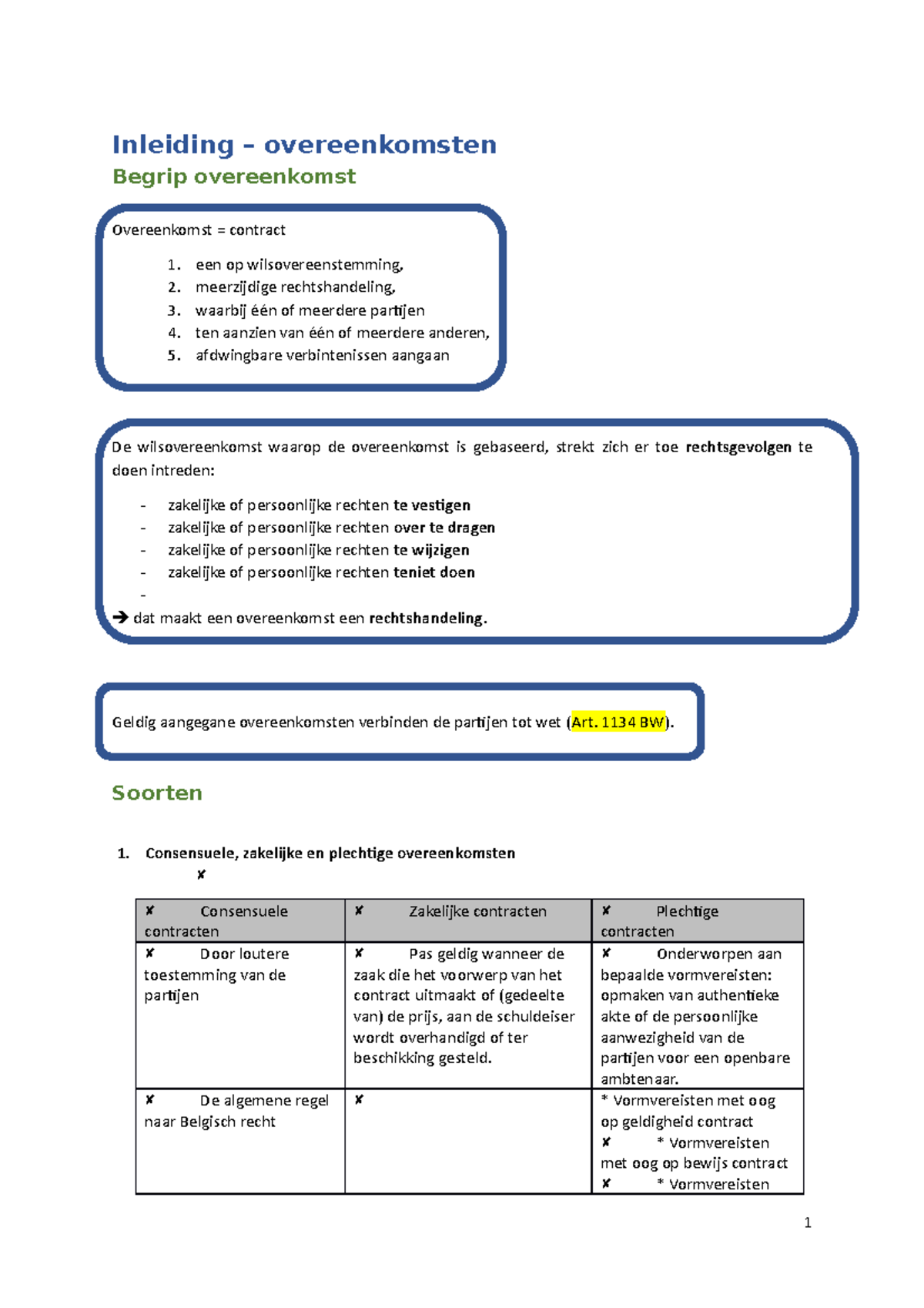 Samenvatting Boek Bijzondere Overeenkomsten - Inleiding ...