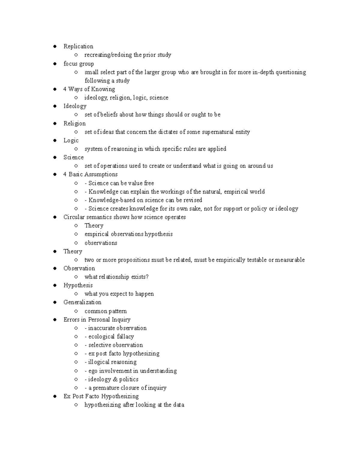 CJ 280 - Terms for CJ 280 - Replication recreating/redoing the prior ...