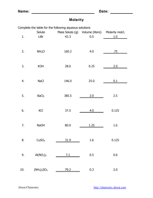 Gas laws answer - CHEM 1100 - CHEMISTRY - Name: Date: Gas Law s About ...