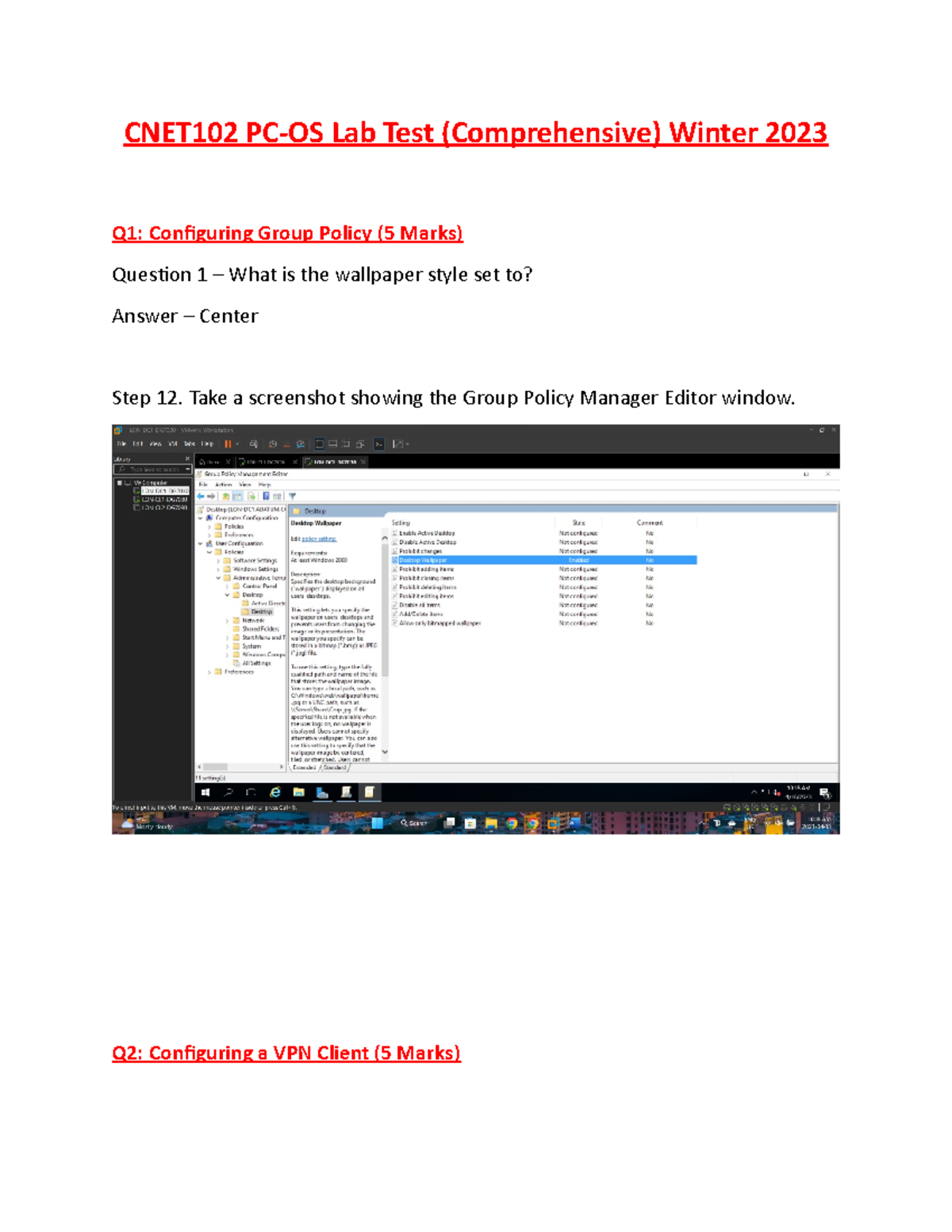 Cnet102 Lab Test Comprehensive Cnet102 Pc Os Lab Test Comprehensive