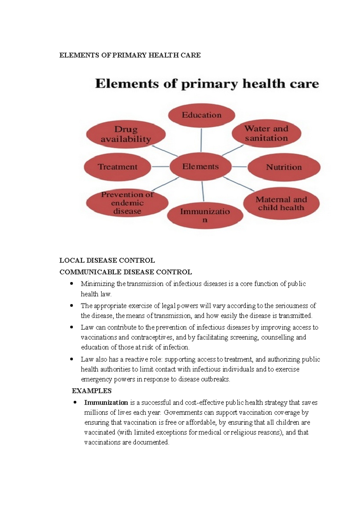 5 Key Elements Of Primary Health Care