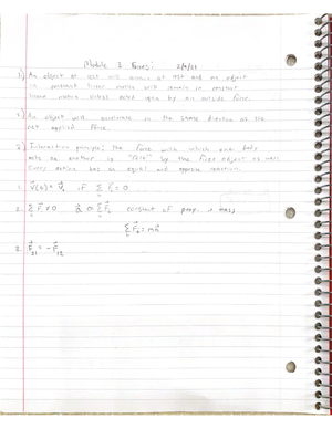 Physics 1 Motion Notes - PHY 2048C - Studocu