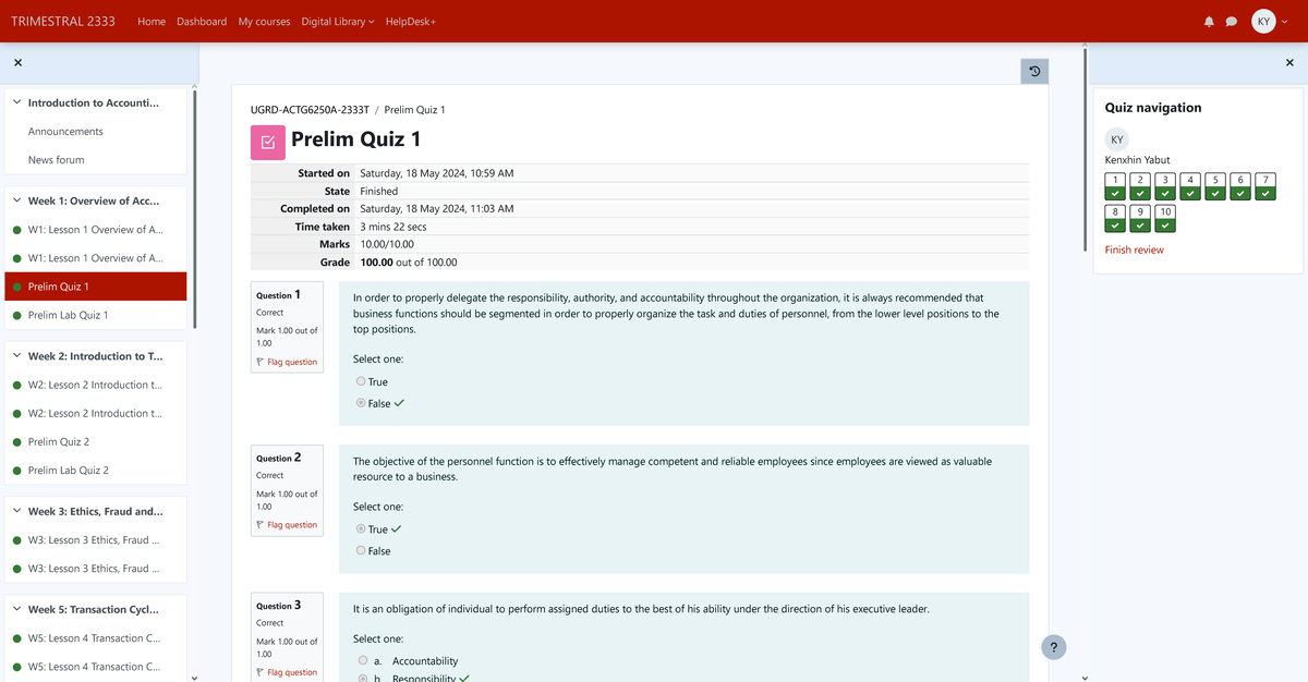 Prelim Quiz 1 Attempt Review Introduction To Accounti Prelim Quiz 1 Attempt Review Introduction To Accounti