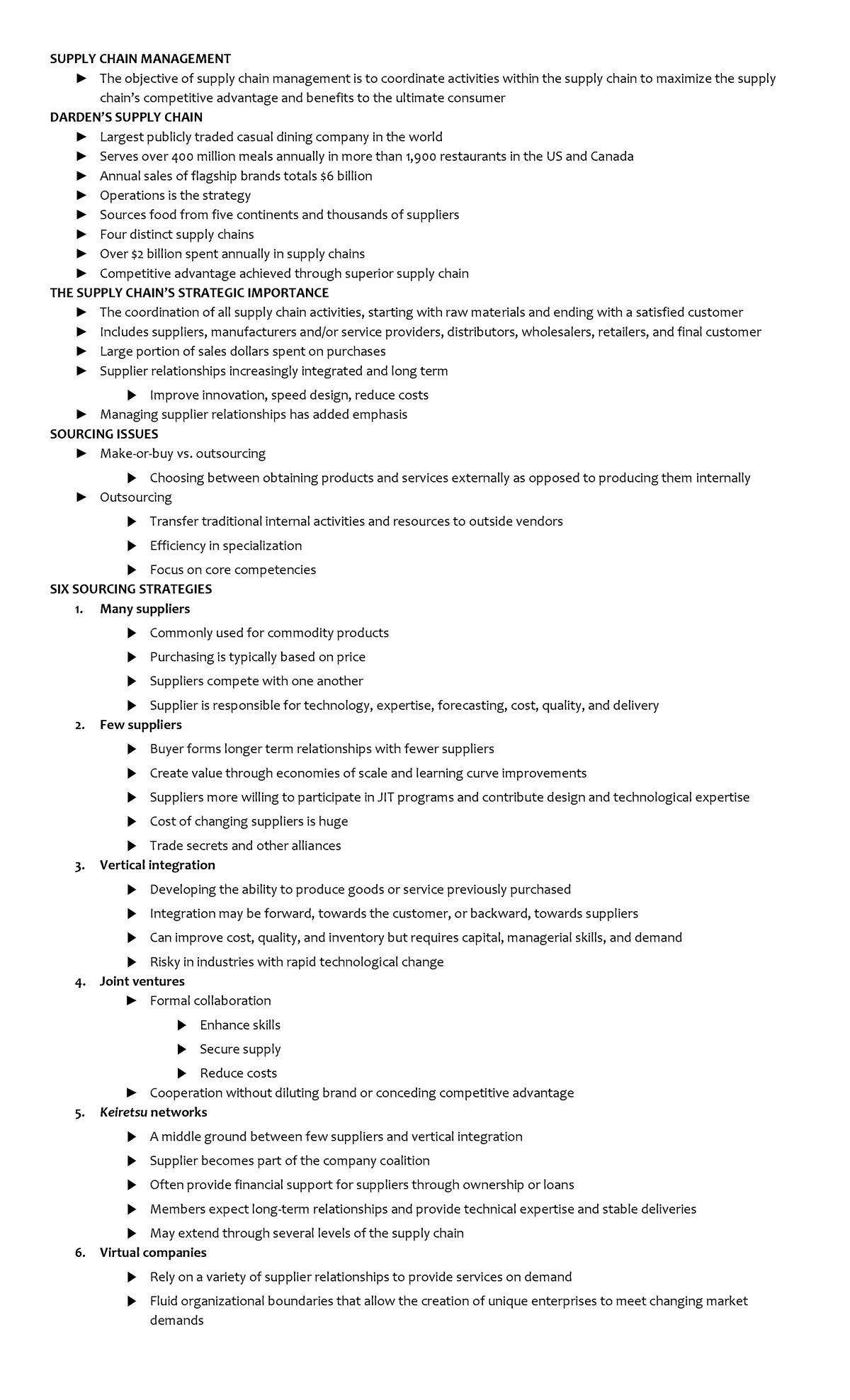 Operations Management & TQM Reviewer - SUPPLY CHAIN MANAGEMENT The ...