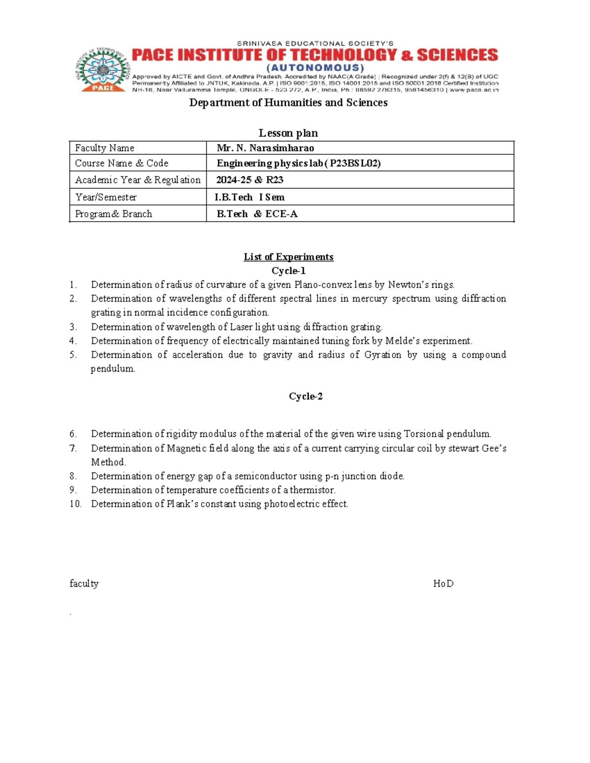 Lab lesson plan - material - Department of Humanities and Sciences ...