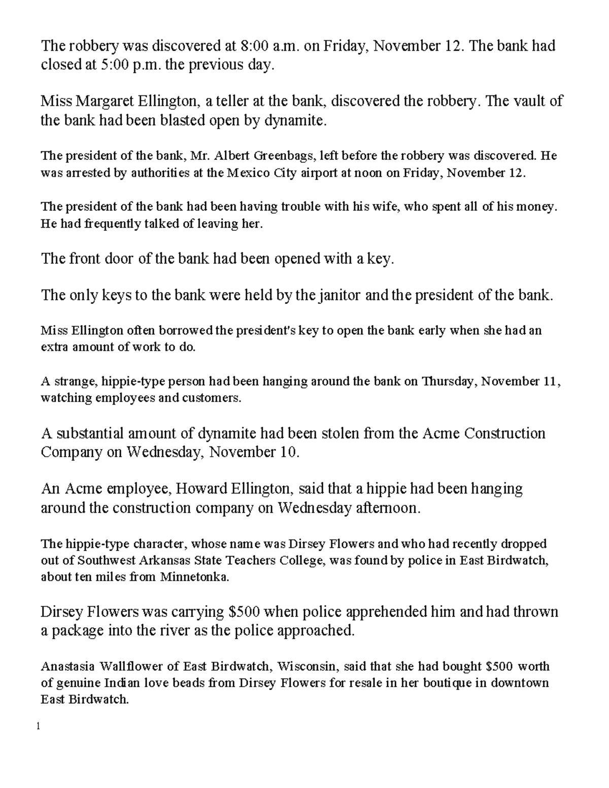 Bank-Robbery-1 - The robbery was discovered at 8:00 a. on Friday ...