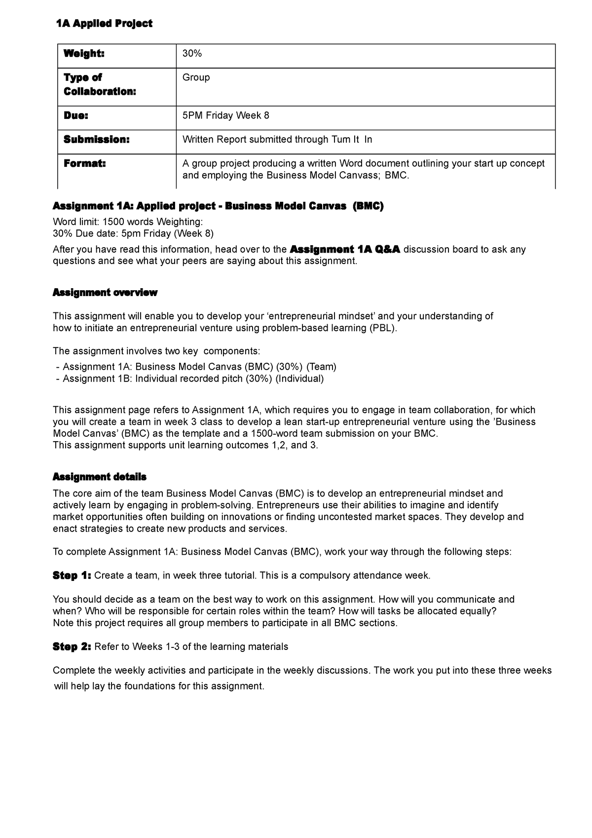 1A And B Applied Project - 1 A Applied Project Assignment 1 A: Applied ...